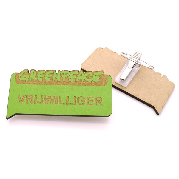 Individual badges wood 4 mm or mdf 3 mm - coloured